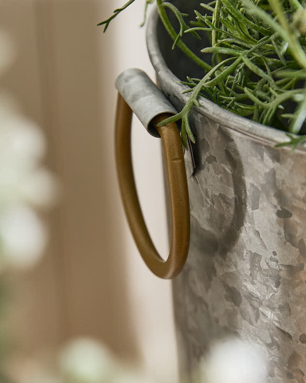 Galvanized Zinc Tall Planter