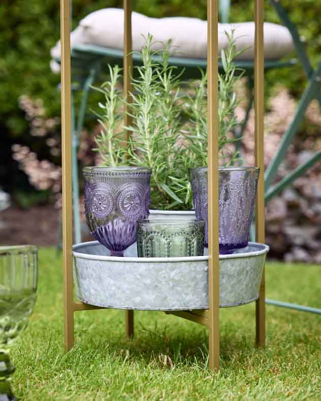 Elegant Champagne Bucket on Stand with Tray