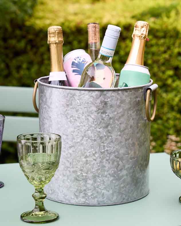 Elegant Champagne Bucket on Stand with Tray
