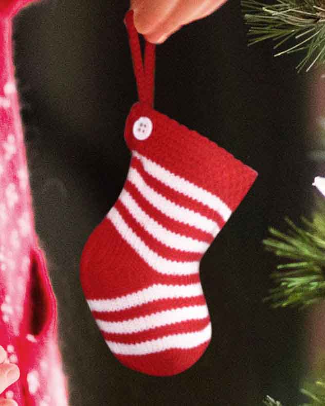 Striped Stocking Tree Decoration