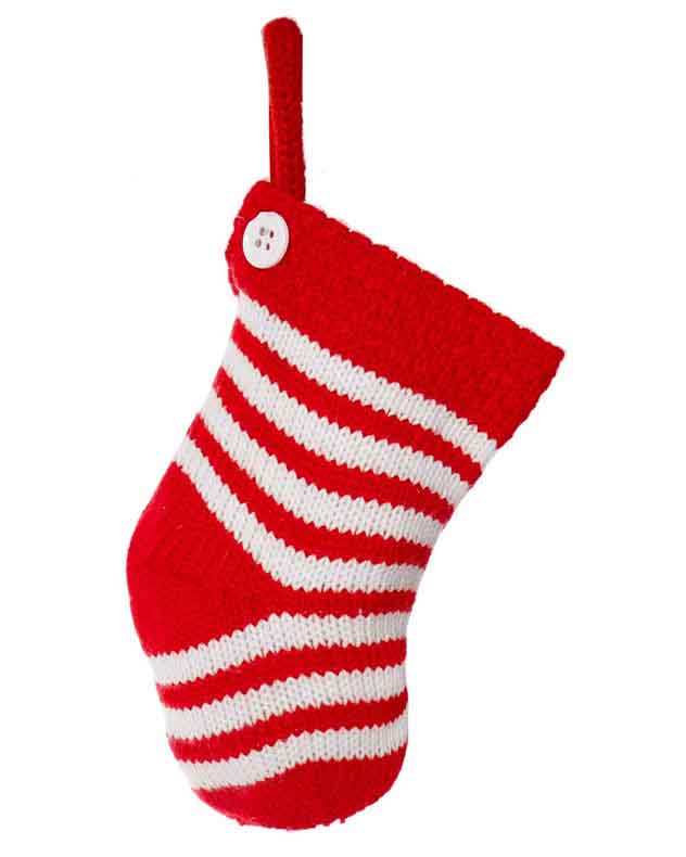 Striped Stocking Tree Decoration