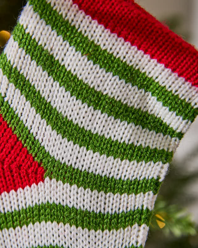 Candy Stripe Stocking Tree Decoration