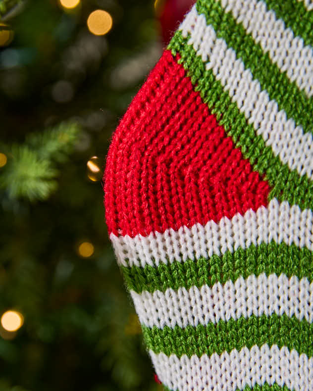 Candy Stripe Stocking Tree Decoration