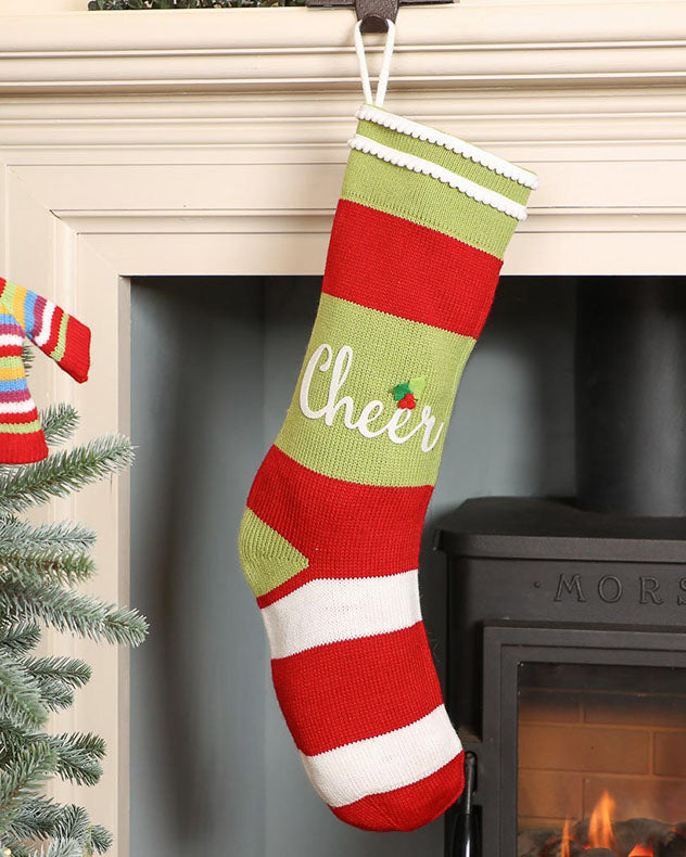 Cheer Candy Stripe Stocking