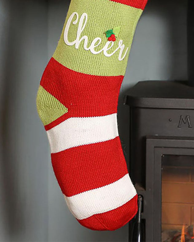 Cheer Candy Stripe Stocking