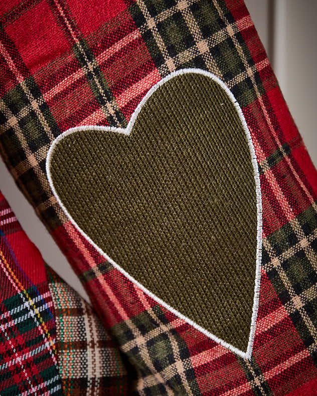 Highland Tartan Love Heart Stocking