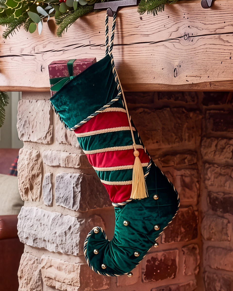 Luxury Jingle Bell Christmas Stocking