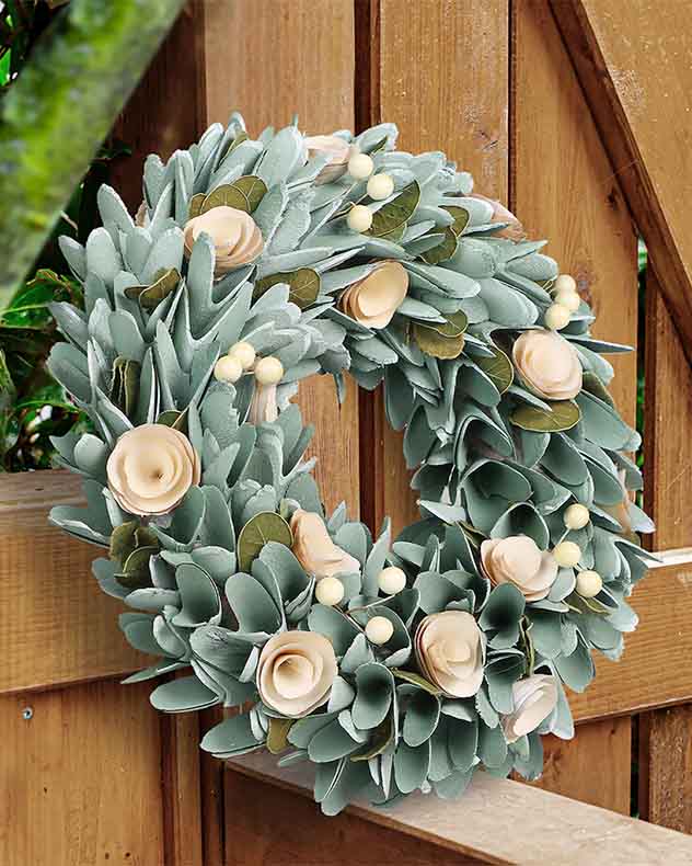 Lambeth Pastel Rose Spring Wreath 35cm