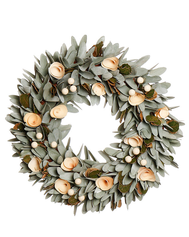 Winter Roses Candle Holder Centrepiece