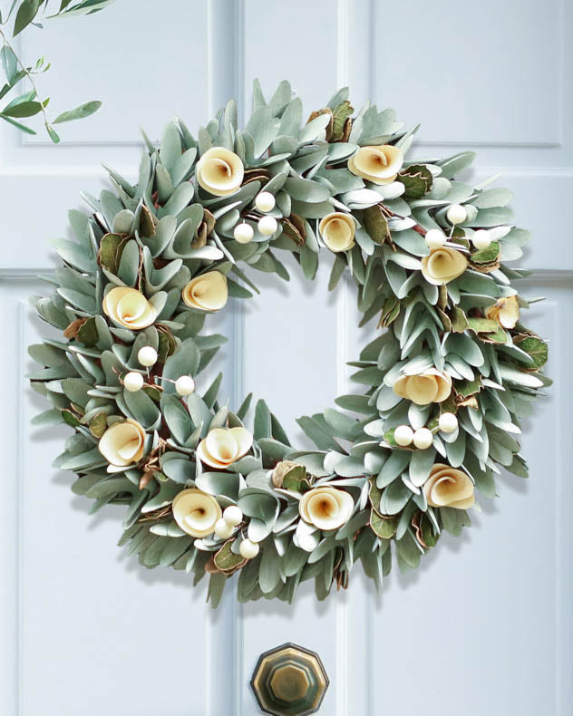 Lambeth Pastel Rose Spring Wreath 35cm