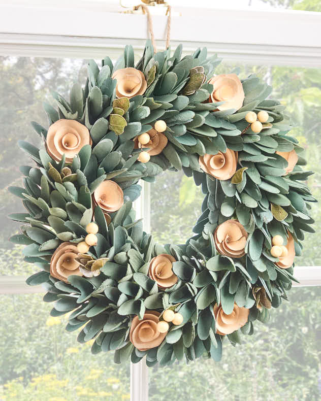 Lambeth Pastel Rose Spring Wreath 35cm
