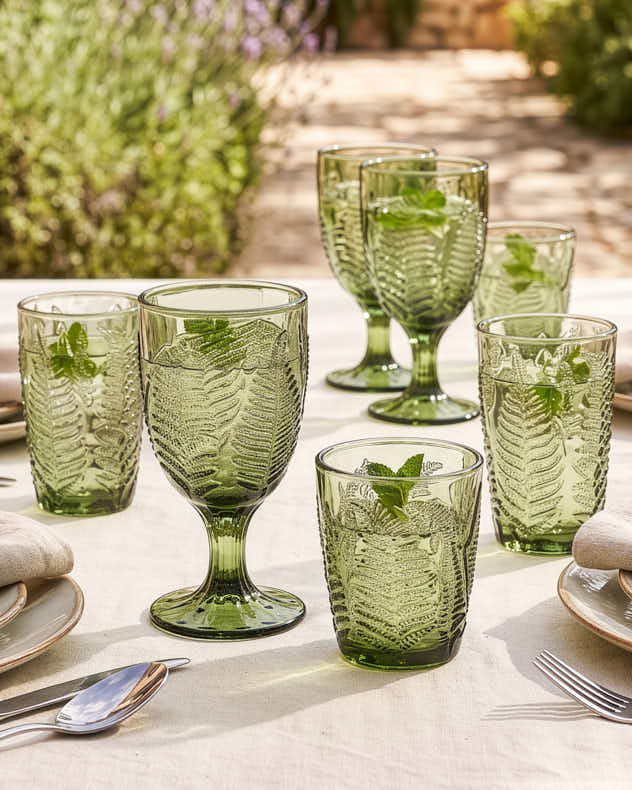 Fern Leaf Glassware Collection