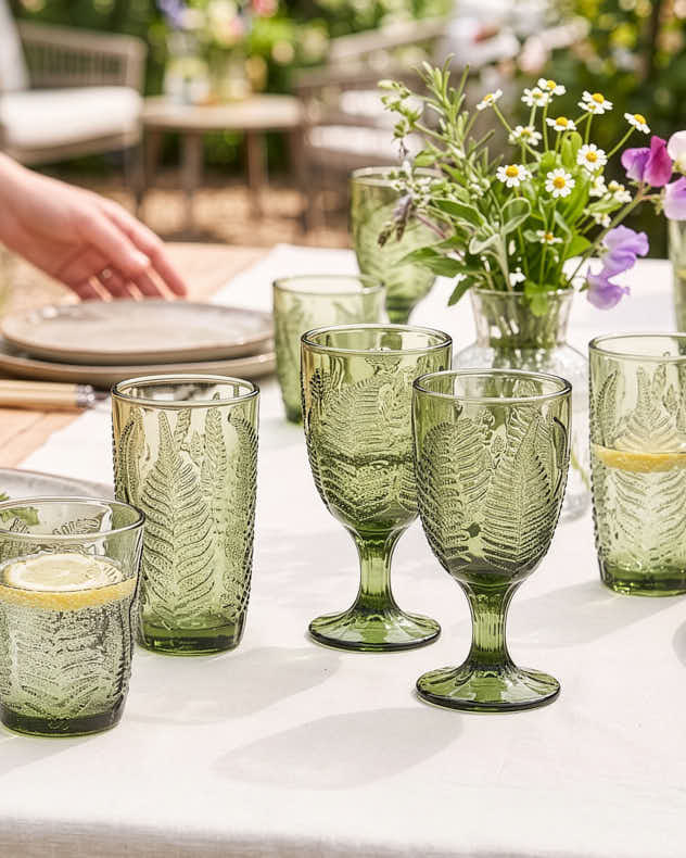 Fern Leaf Glassware Collection