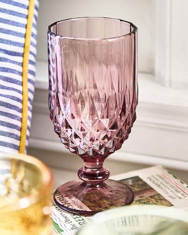 Amethyst Diamond Wine Goblet