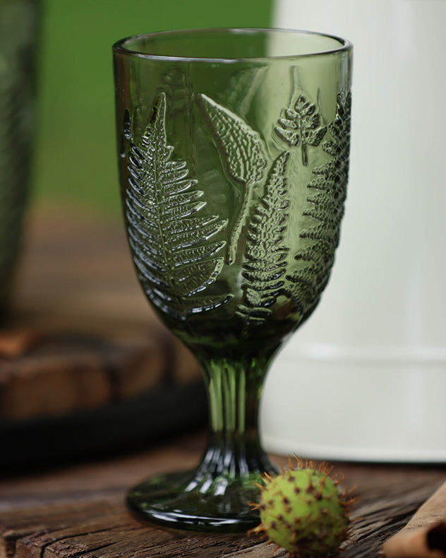 Green Leaf Wine Goblet