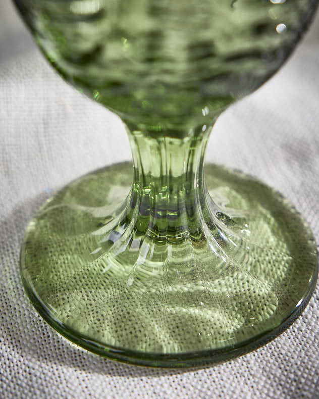 Green Leaf Wine Goblet