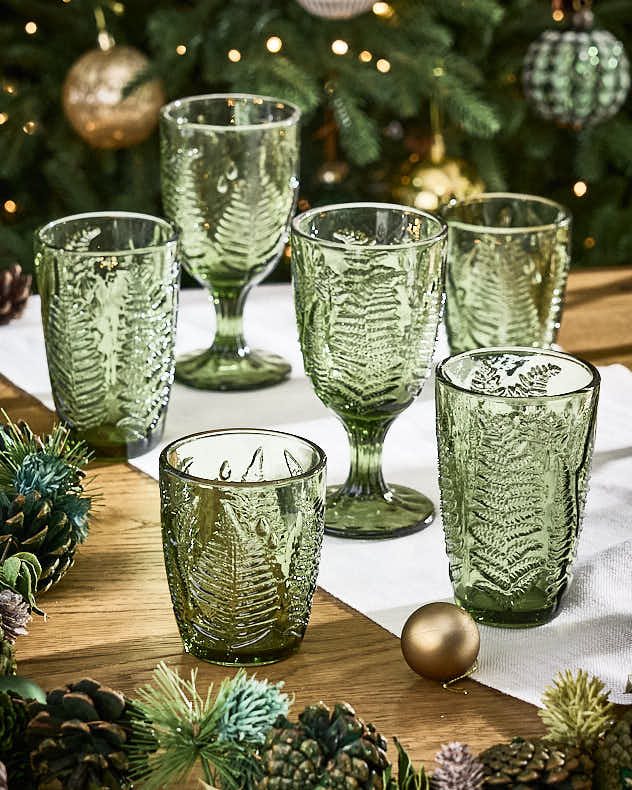 Fern Leaf Glassware Collection