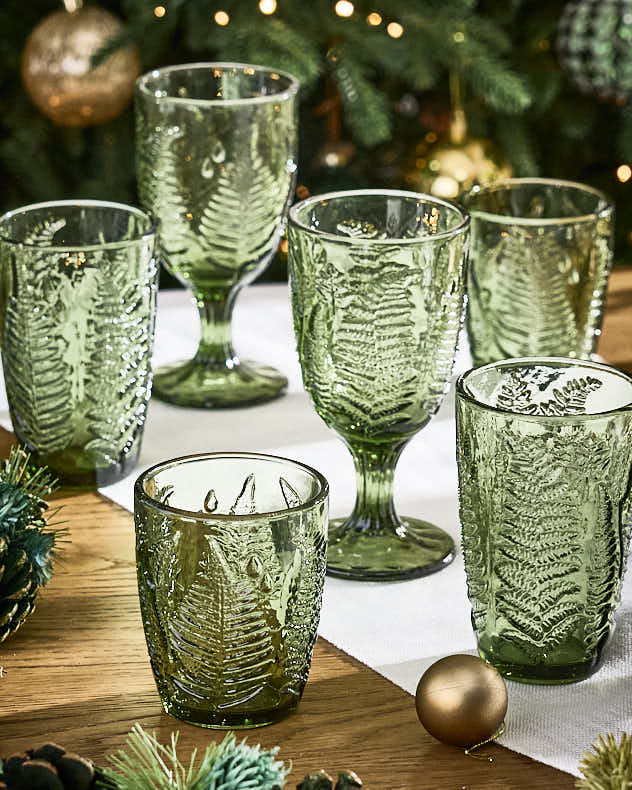 Fern Leaf Glassware Collection