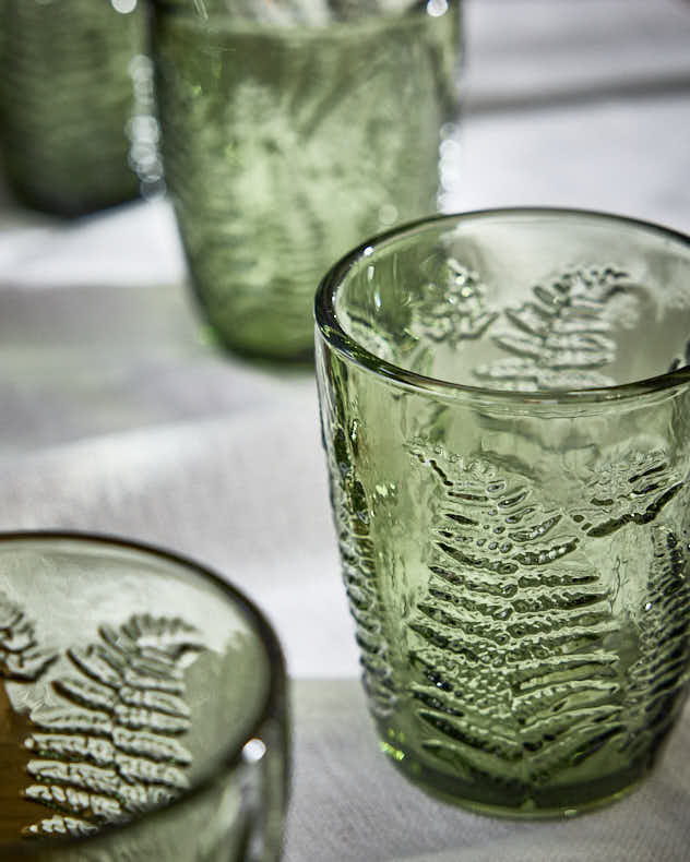 Glassware Sets Wine Goblets - Fern Leaf Glassware Collection