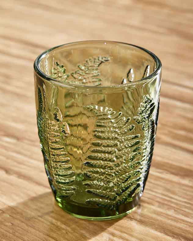 Tumblers Set of 4 - Green Leaf Tumblers