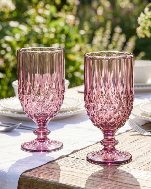 Amethyst Diamond Wine Goblet