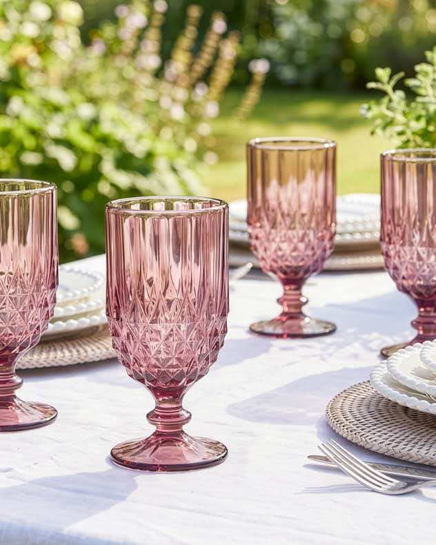 Amethyst Diamond Wine Goblet