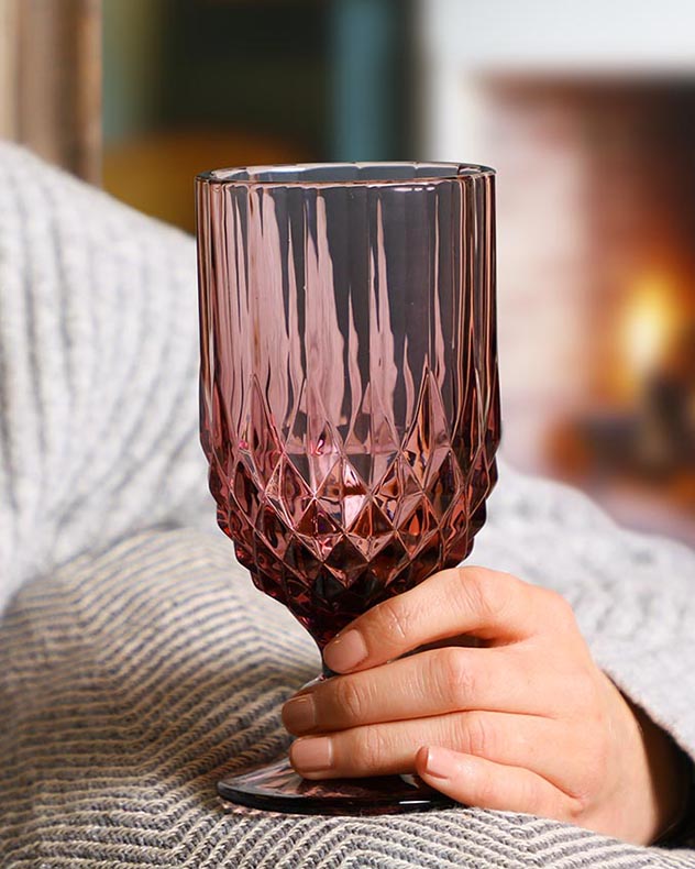 Amethyst Diamond Wine Goblet