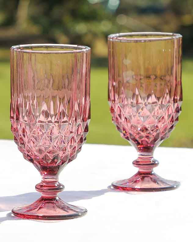 Amethyst Diamond Wine Goblet