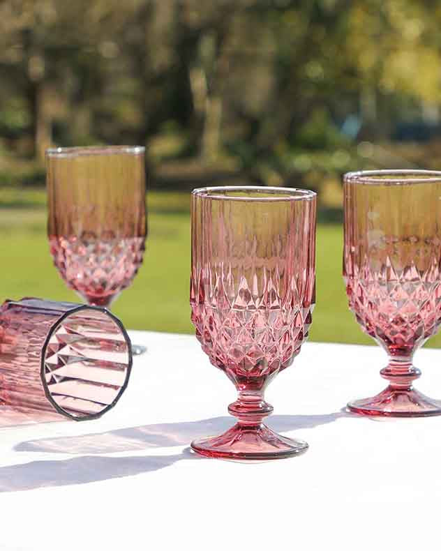 Amethyst Diamond Wine Goblet