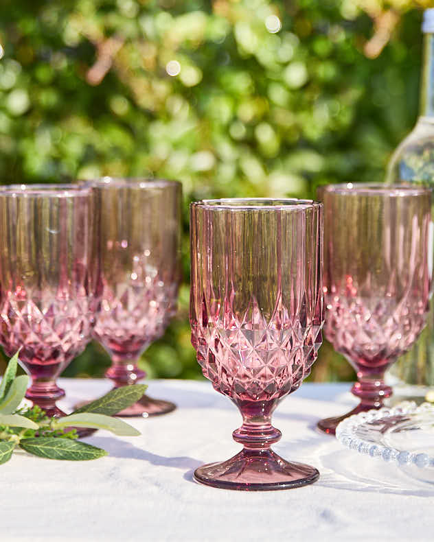 Amethyst Diamond Wine Goblet