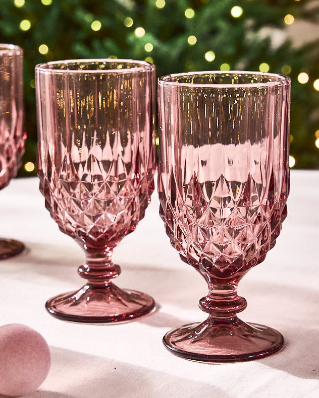 Amethyst Diamond Wine Goblet
