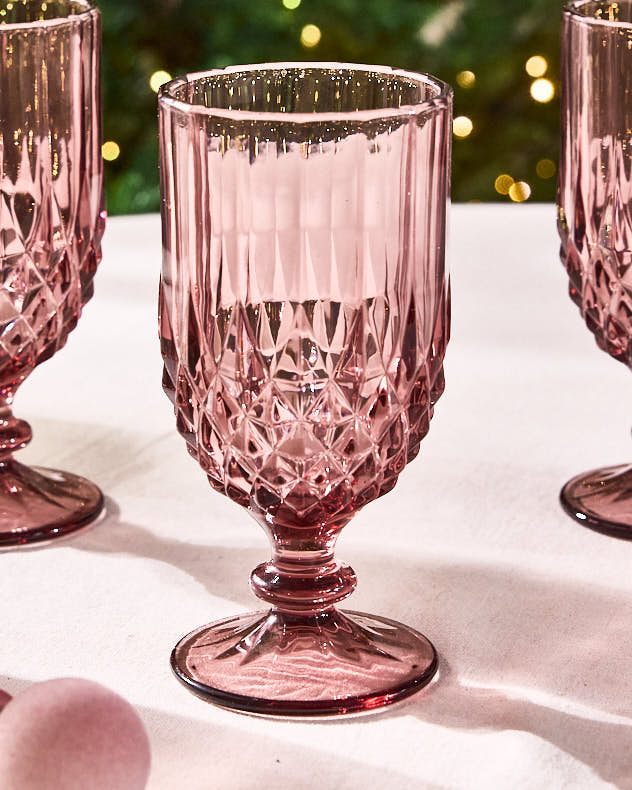 Amethyst Diamond Wine Goblet
