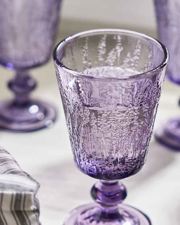 Verre à vin à la lavande