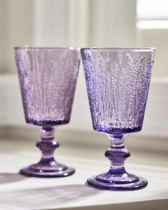 Lavender Wine Goblets