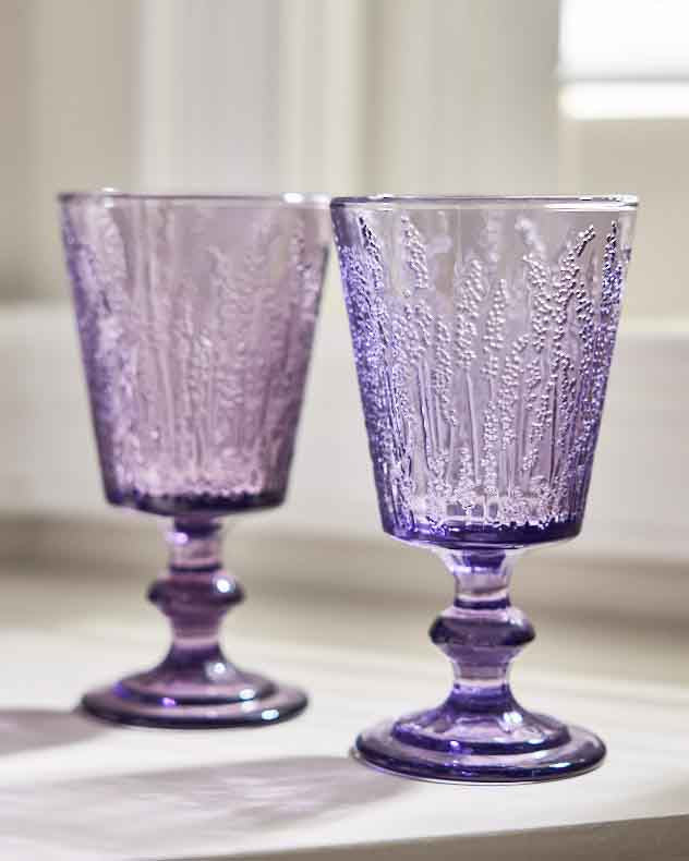 Verre à vin à la lavande