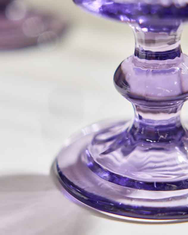Wine Glasses Set of 2 - Lavender Wine Goblet
