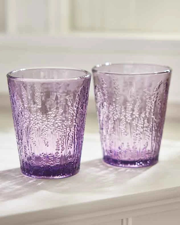lavender glassware