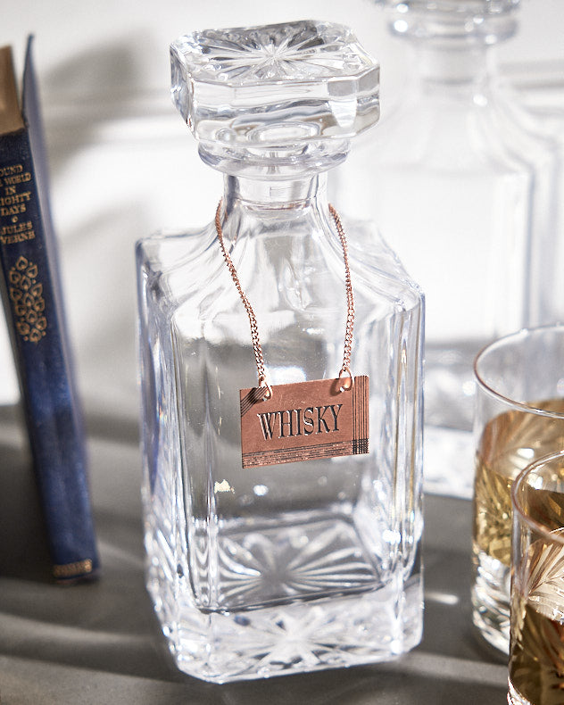 Copper Whisky Decanter Tag