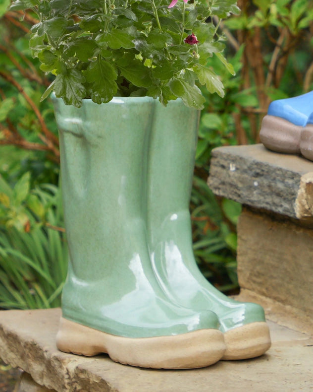 Green Large Wellington Boot Planter