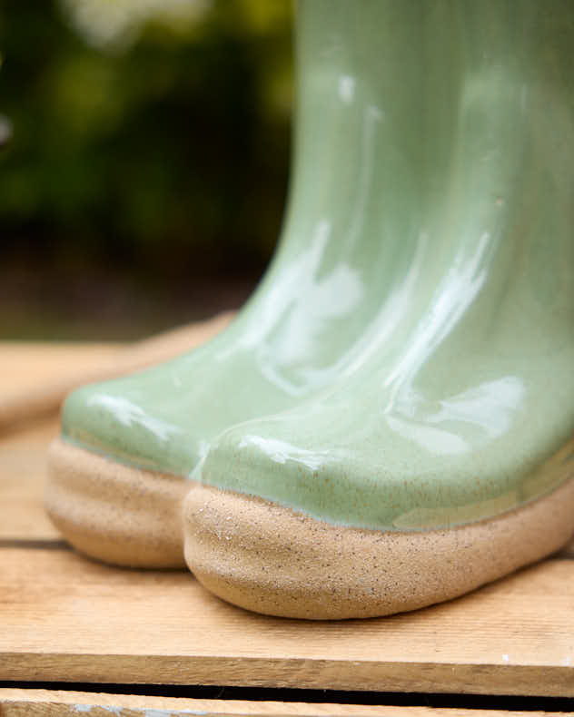 Pots &amp; Planters - Large Green Welly Boot Planter