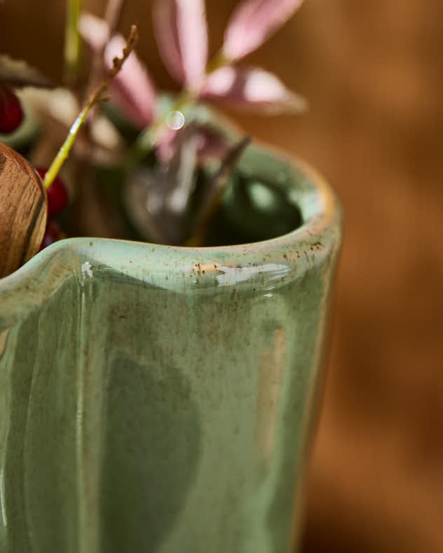 Sage Green Welly Boots Planter with Personalised Marker