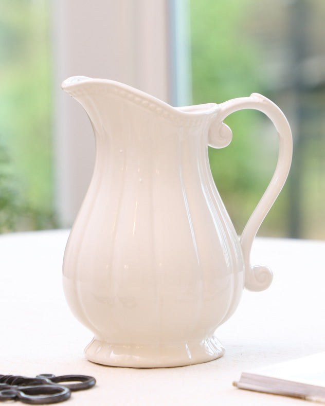 Ivory Ceramic Flawed Jug