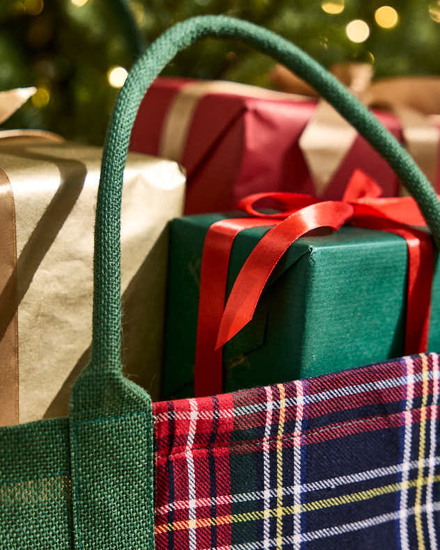 Gift Bags - Winter Green Christmas Present Sack