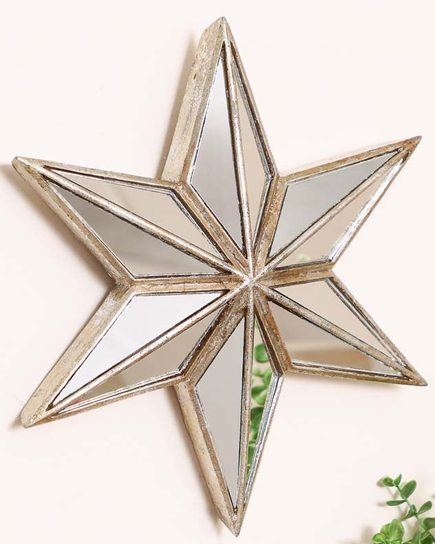 Contemporary Mirrored Star Wall Decoration