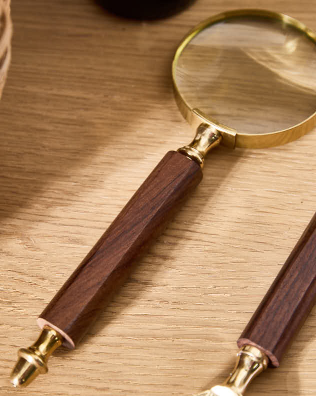 Bottle Openers - Brass Magnifying Glass &amp; Bottle Opener