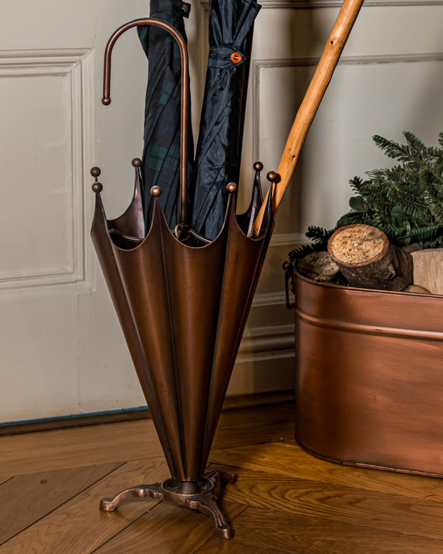 Brushed Copper Umbrella Stand