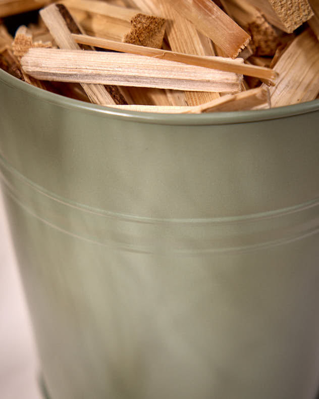 Sage Green Kindling Bucket