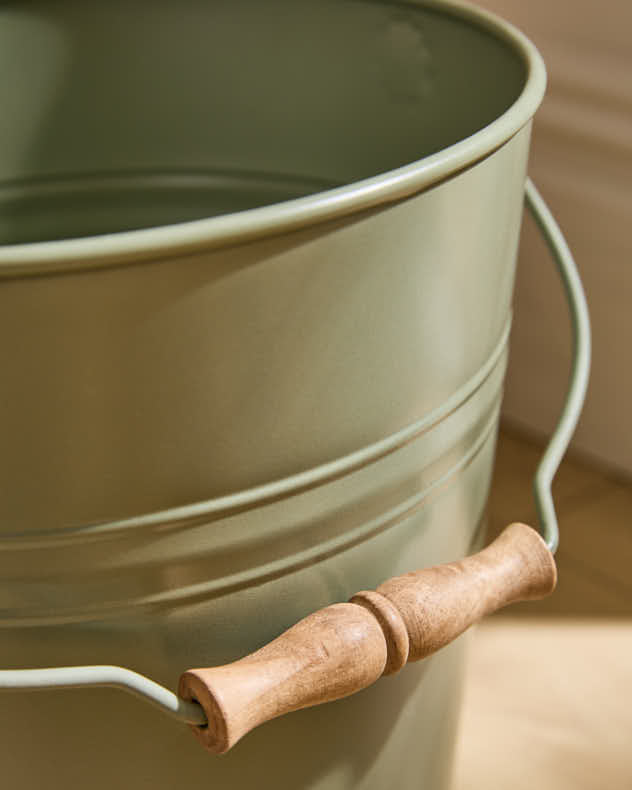 Green Christmas Tree Bucket Planter