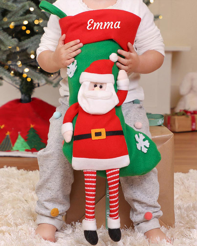 Stockings - Personalised Dangling Legs Santa Stocking