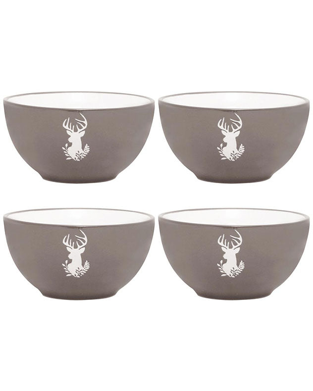 Set of 4 Woodland Stag Bowls